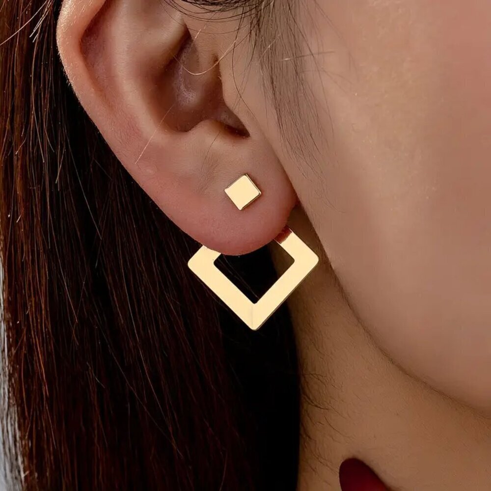 NEW Gold dangle earrings, unique gold earrings, trendy jewelry, gold jewelry